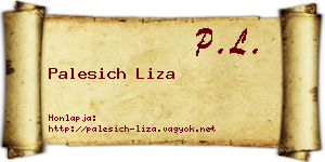 Palesich Liza névjegykártya